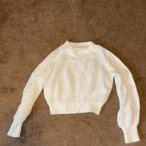 Cozy Cream Knit Sweater cropped
